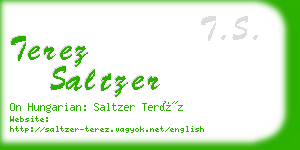 terez saltzer business card